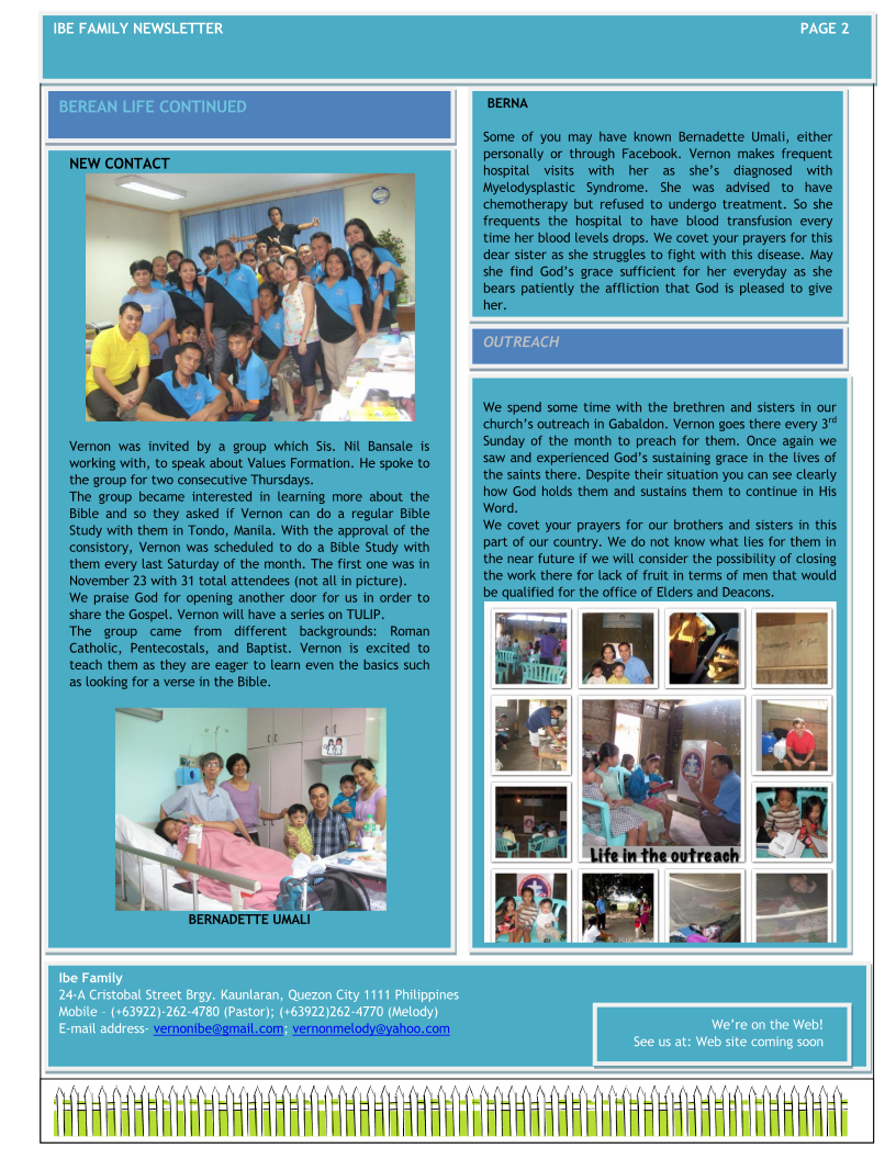 Ibe Family Newsletter-Sept-Dec 2013 Page 2