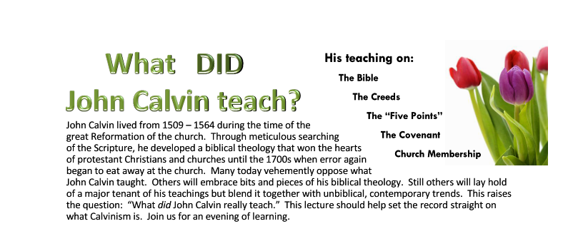 What Did John Calvin Teach Page 1